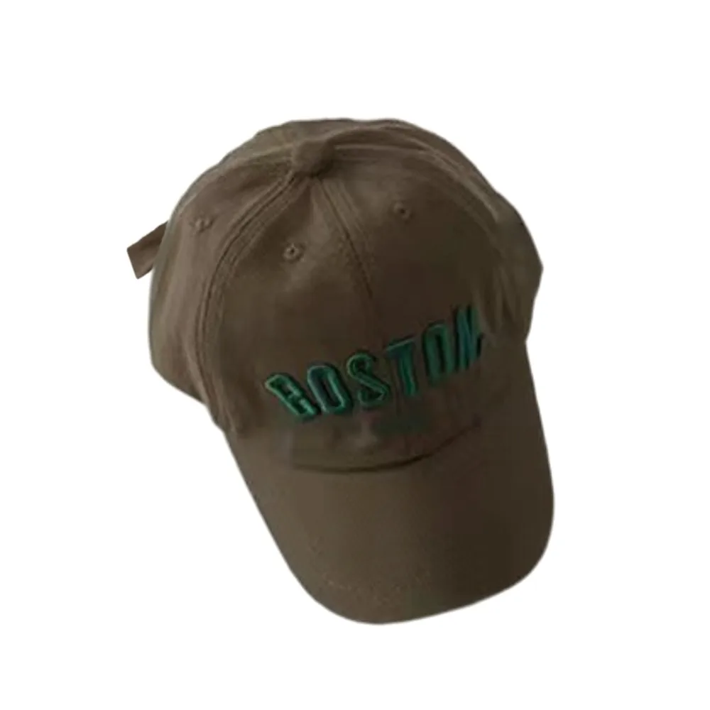 Gorro de bebé de Color sólido, sombrero para niños, Bordado de letras, algodón, poliéster, sombrero para el sol, sombreros con visera para niños - imagen 2