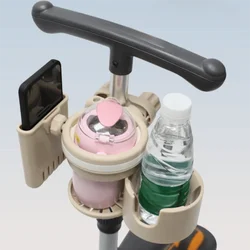 Portavasos para cochecito de bebé de gran calibre, ajustable, fácil de instalar, soporte para tazas para niños, giratorio antideslizante