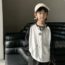 Camiseta manga larga de algodón para niños Raglán