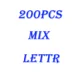 200pcs  mix letter