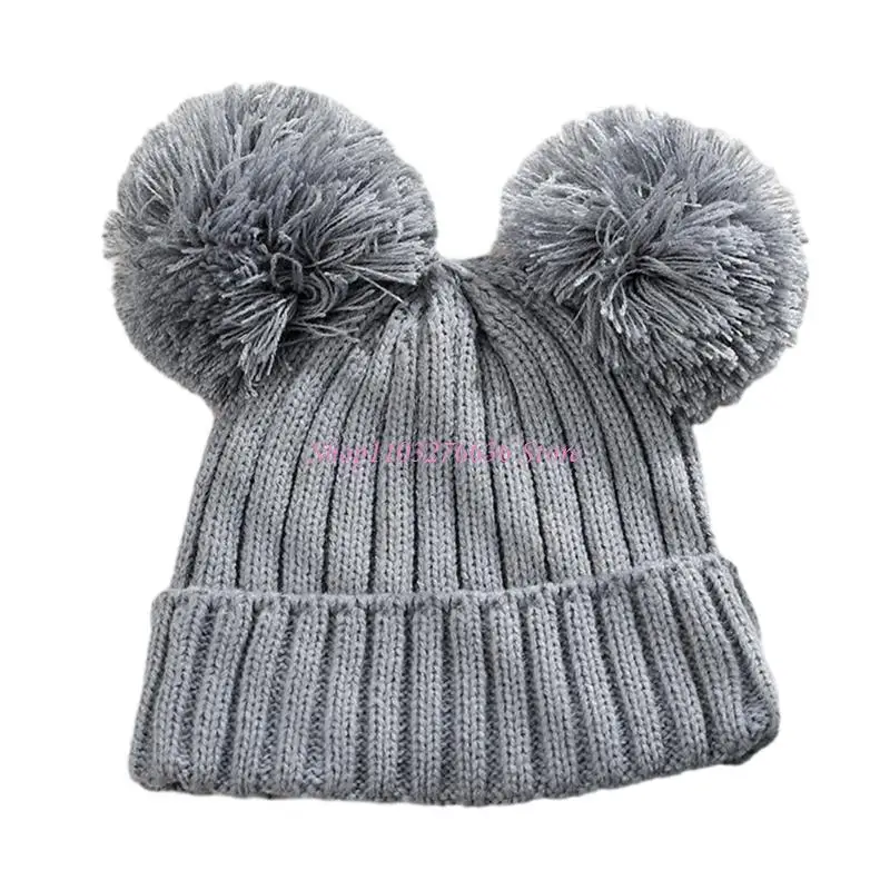 R6FD Gorro infantil transpirable con pompon para ninos 1-6 anos suave - imagen 2