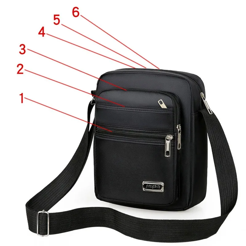 Six zipper black