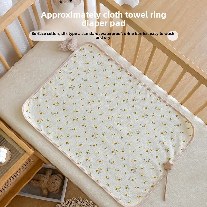 Cambiador impermeable para recién nacido, 30x50cm, bonito Corán, capa superior de algodón transpirable, alfombrilla de cama reutilizable para bebés, lavable a máquina - imagen 3