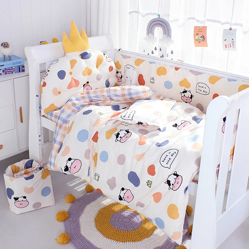 Juego cama cuna algodón anticolisión - vista principal