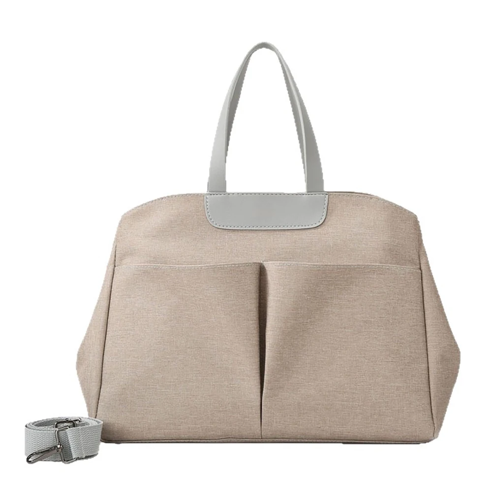 Bolso de pañales de lino ligero gran capacidad para bebé