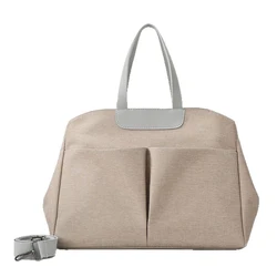 Bolso de pañales de lino ligero gran capacidad para bebé