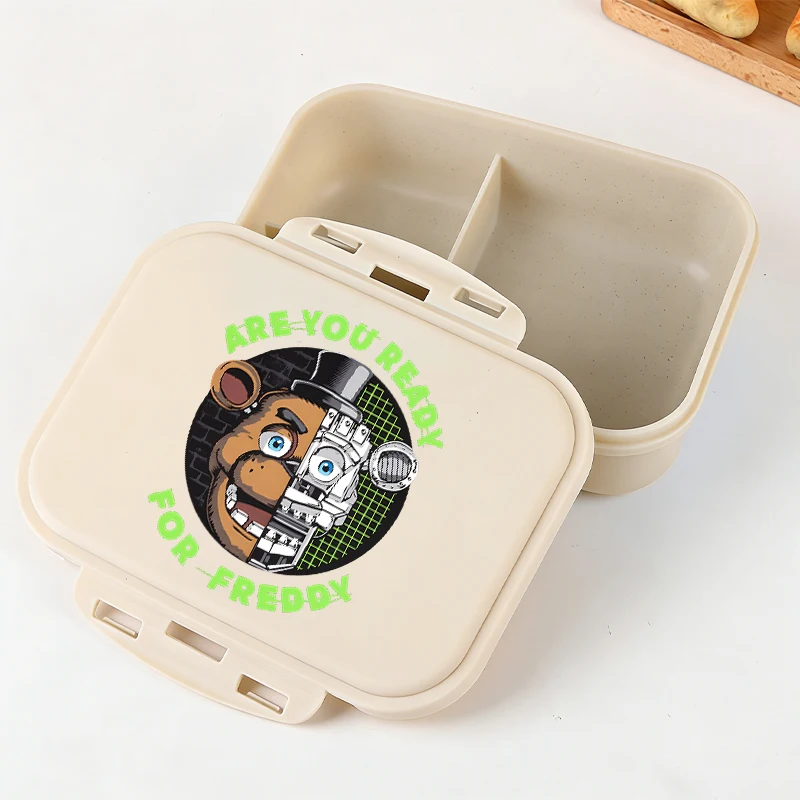 FNAF bolsa de almuerzo de gran capacidad Five Nights at Freddy anime dibujos animados Bento box estudiantes portátil moda contenedor de almacenamiento de alimentos - imagen 4