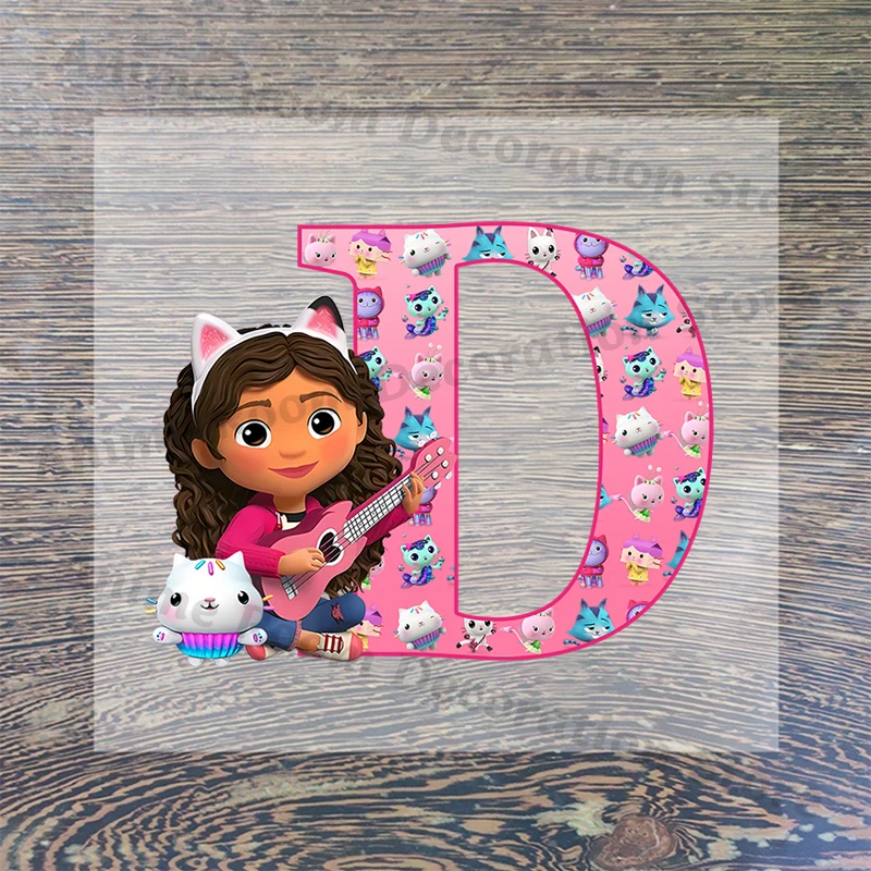 Casa de muñecas Gabby, parches para planchar para ropa, dibujos animados de Anime, Sudadera con capucha DIY, camisetas, parche de transferencia de calor, ropa, pegatina de vinilo personalizada - imagen 5