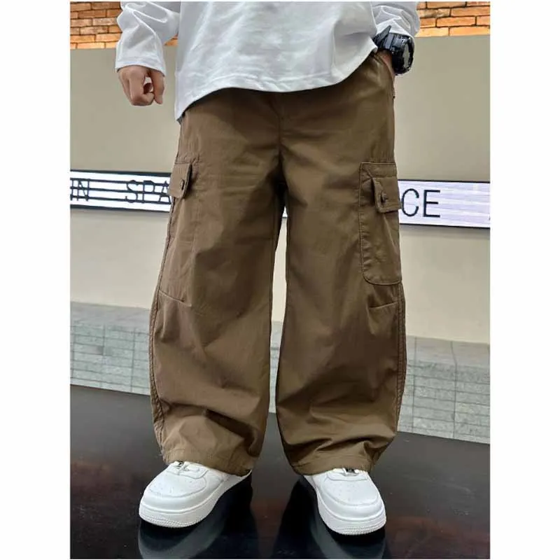 Pantalones de verano anchos para niños: hip-hop sólido informal - imagen 3