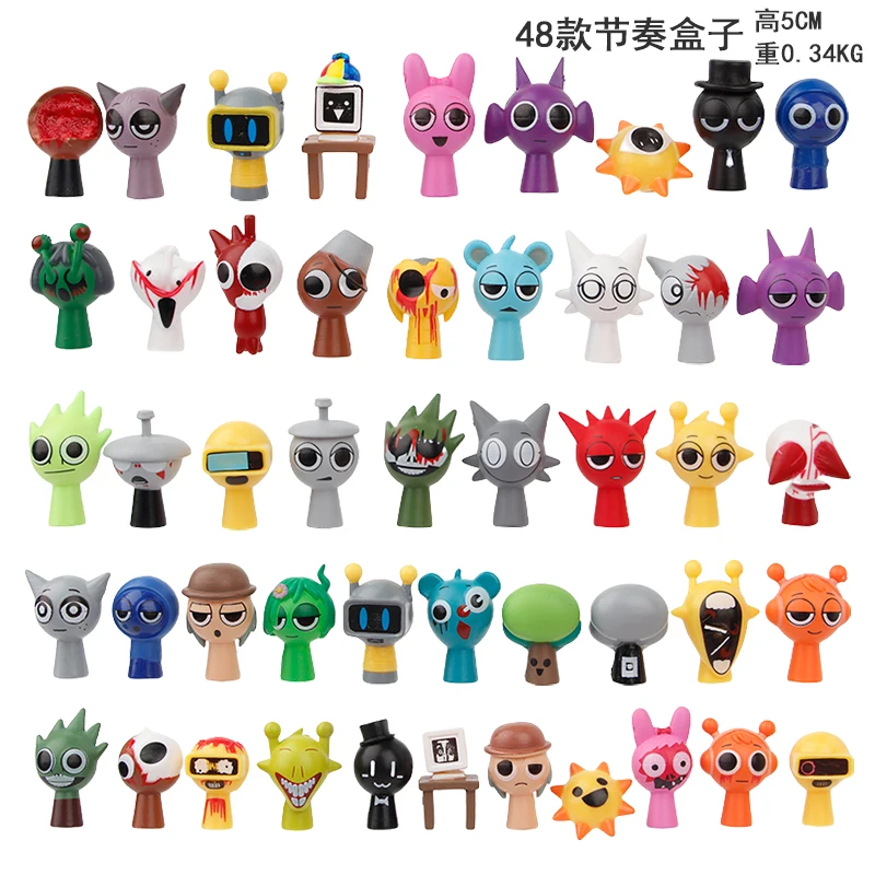 48 unids/set Mini Sprunki figura de acción juguete película dibujos animados Wenda modelo muñeca figuritas regalo para niños - imagen 4