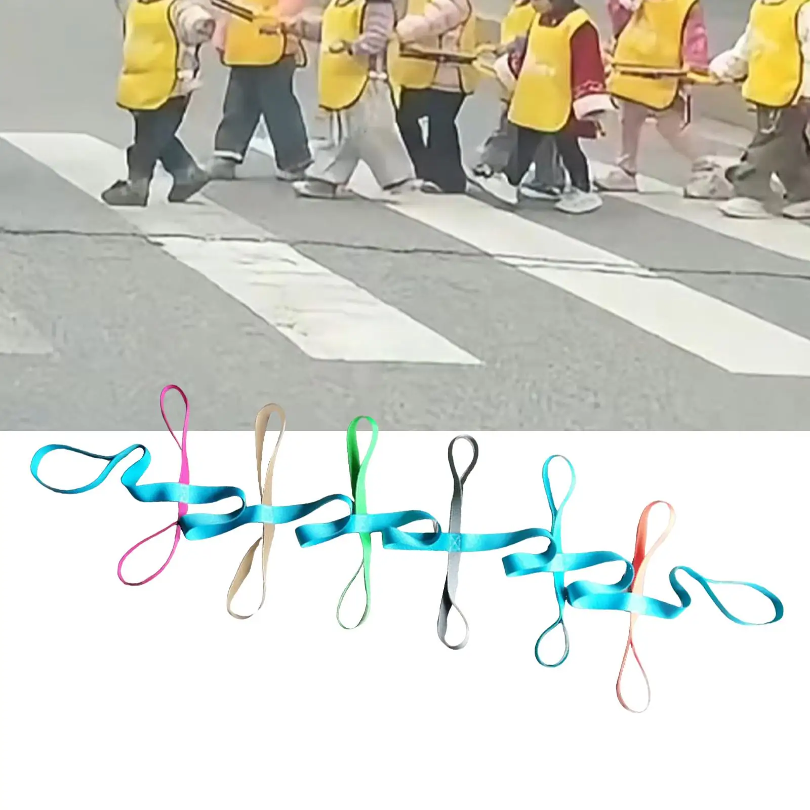 Correa de muñeca con cuerda para caminar para niños, con asas, cuerda para caminar en edad preescolar, correa para niños pequeños para profesores preescolares de guardería - imagen 2