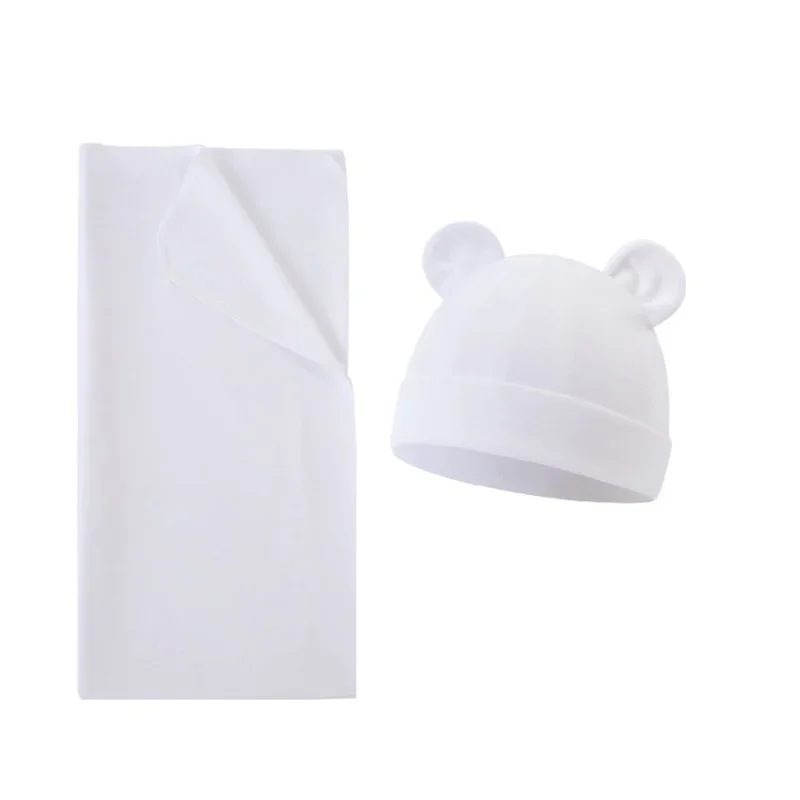 Conjunto gorro y manta bebé de algodón para todas las estaciones - imagen 4