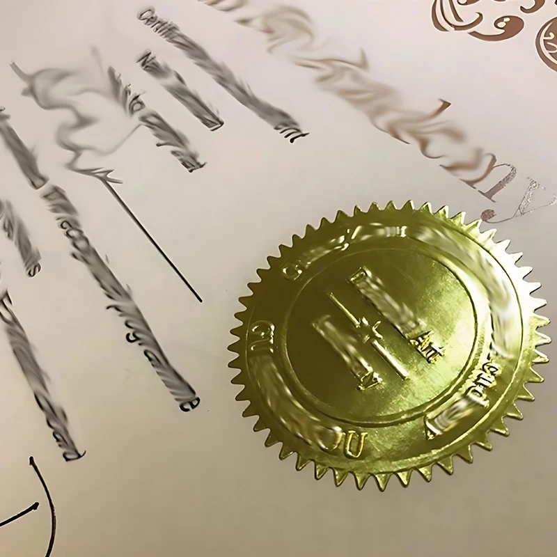 100 Uds pegatina de engranaje redondo 45mm decoración DIY para certificado sobre tarjeta de felicitación invitación de boda sello en relieve Prop ZYF - imagen 3