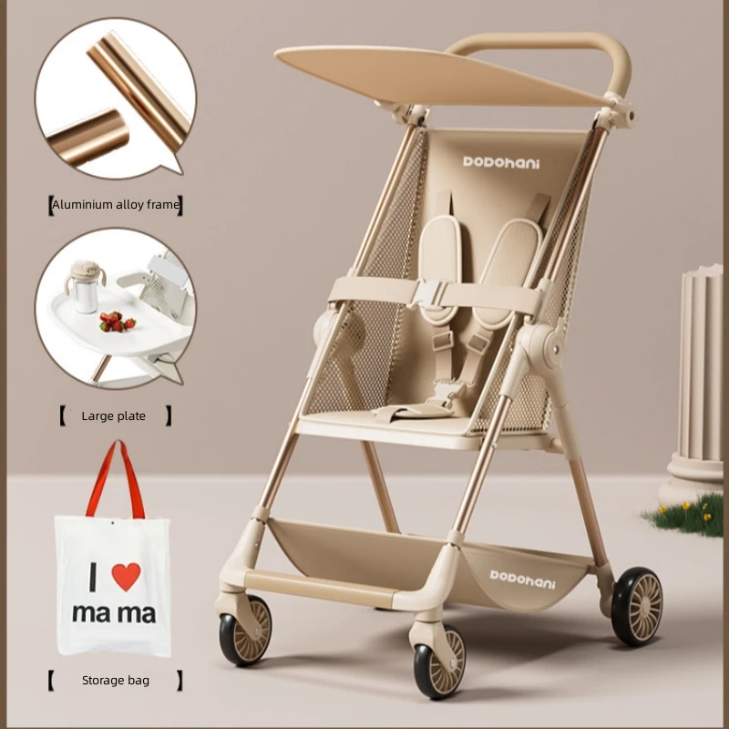 Silla de paseo plegable con toldo y estructura en aluminio - imagen 5