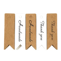 Etiquetas Kraft blancas cola de golondrina para boda y Navidad