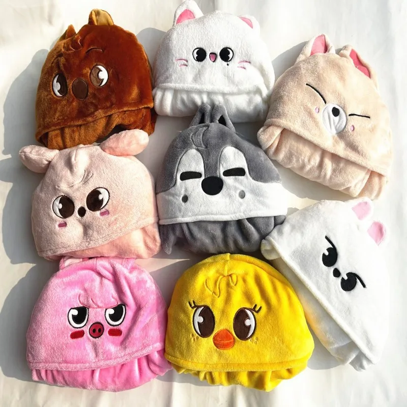 Manta de siesta de felpa de dibujos animados para niños, chal cálido SKZ ooed para mujeres, mantas con capucha periféricas de Anime, regalo de Navidad 2025