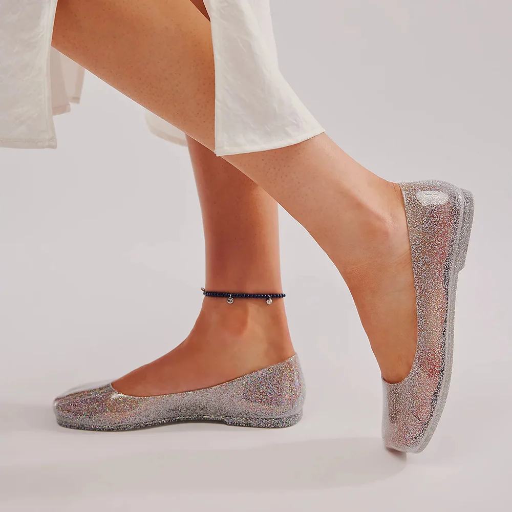 Sandalias transparentes de PVC suave para mujer – Punta cuadrada - imagen 3