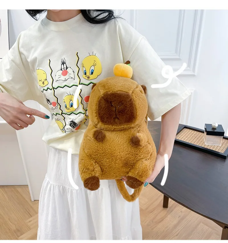 Mochila de peluche con muñeca de dibujos animados para niños y niñas - imagen 2