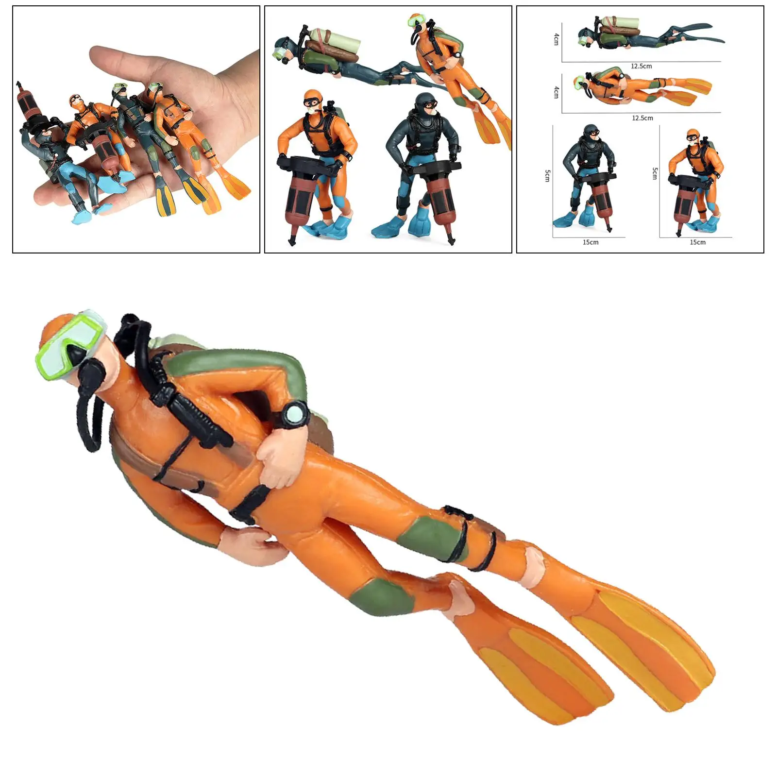 Miniature Diver Figure Model Sea Adventure Decor Action Figures Toy
