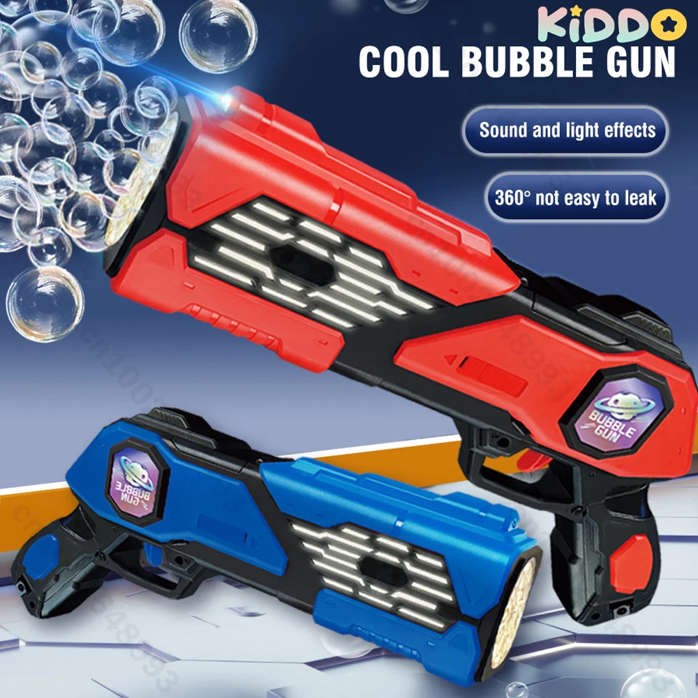 Máquina de burbujas automática eléctrica espacial, pistola de burbujas para fiesta, baño en la playa, juegos al aire libre, juguetes de fantasía para niños, juguete de burbujas de regalo