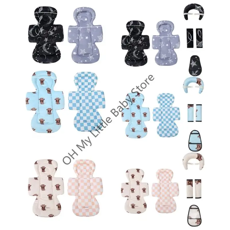 Almohadilla del asiento del asiento del automóvil infantil M76C, almohadilla entrepierna del hombro suave para viaje - imagen 4