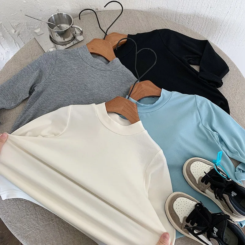 Huzhou Zhili Tops con forro polar para niños: camisetas de manga larga de estilo coreano para niños y niñas: ropa de bebé versátil y cálida de otoño/invierno - imagen 3