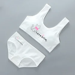 Conjunto sujetador y braguitas de algodón para adolescente – Verano