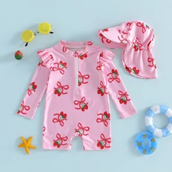 Visgogo Traje de baño 2 piezas para bebé niña con estampado fresa