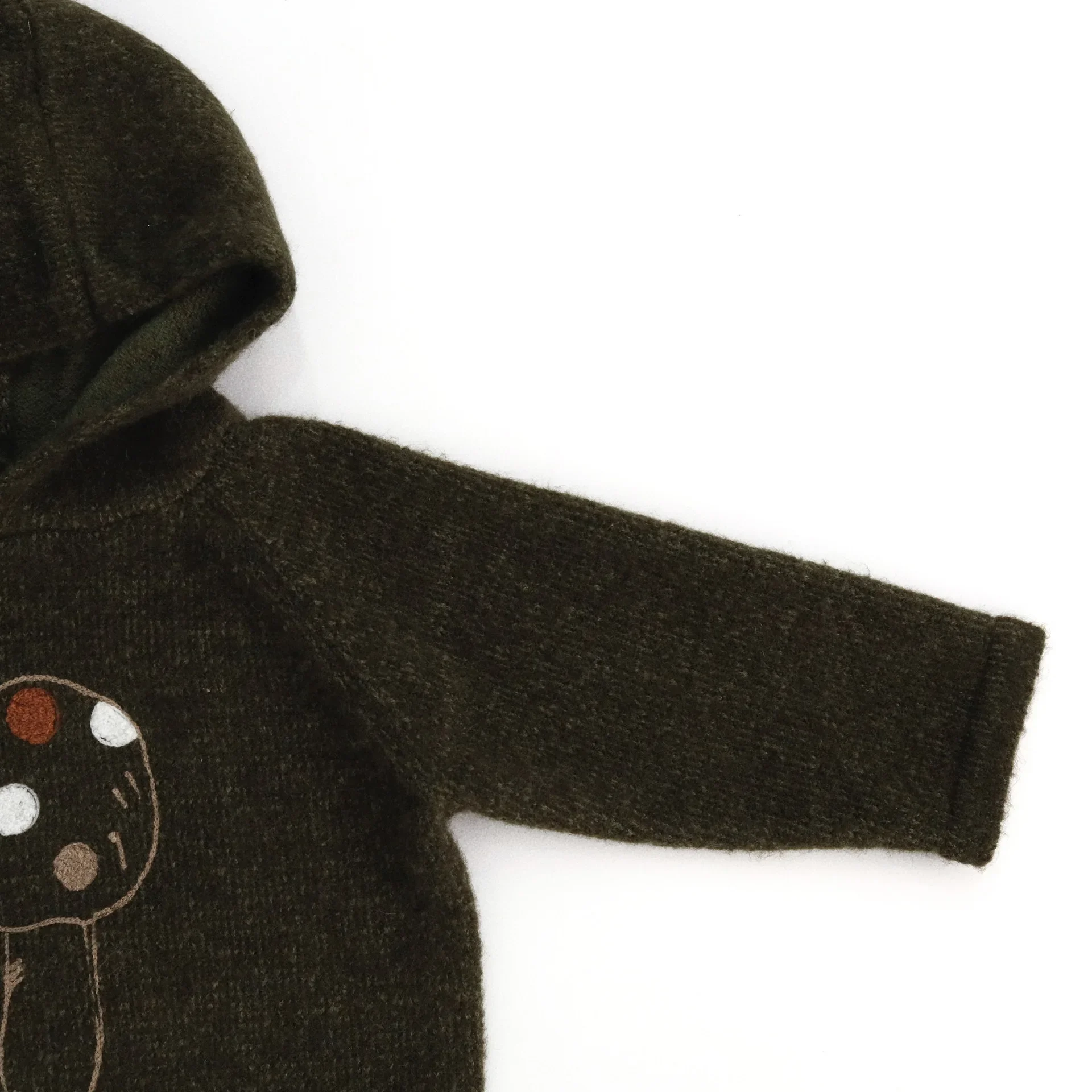 Suéteres para niños de 1 a 7 años, ropa de punto gruesa y cálida para niñas, Sudadera con capucha con estampado de setas, jersey de punto para niños, suéteres para niños - imagen 3