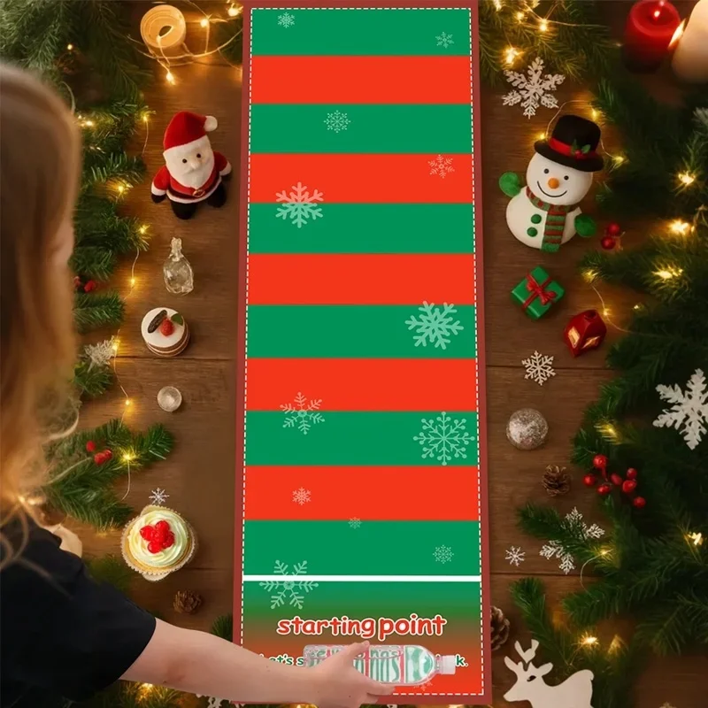 Juego de puntuación de desplazamiento navideño, botella para beber, juego de actividades deportivas, regalo de Navidad para propuesta, fiesta divertida en interiores y exteriores - imagen 5