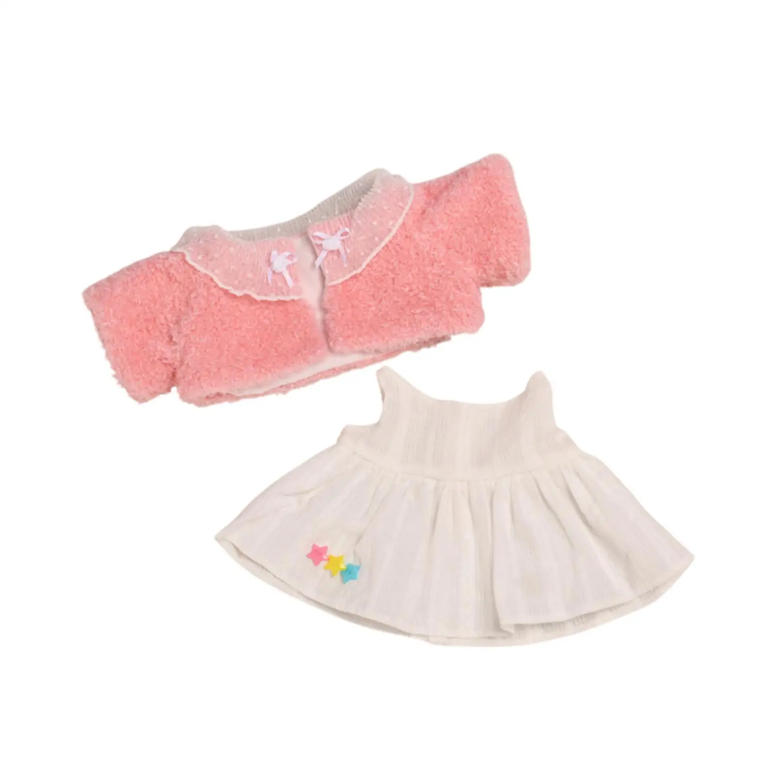 Plush Doll Clothes for 13 inch Pretend Play Soft Doll Dress Stylish Costumes