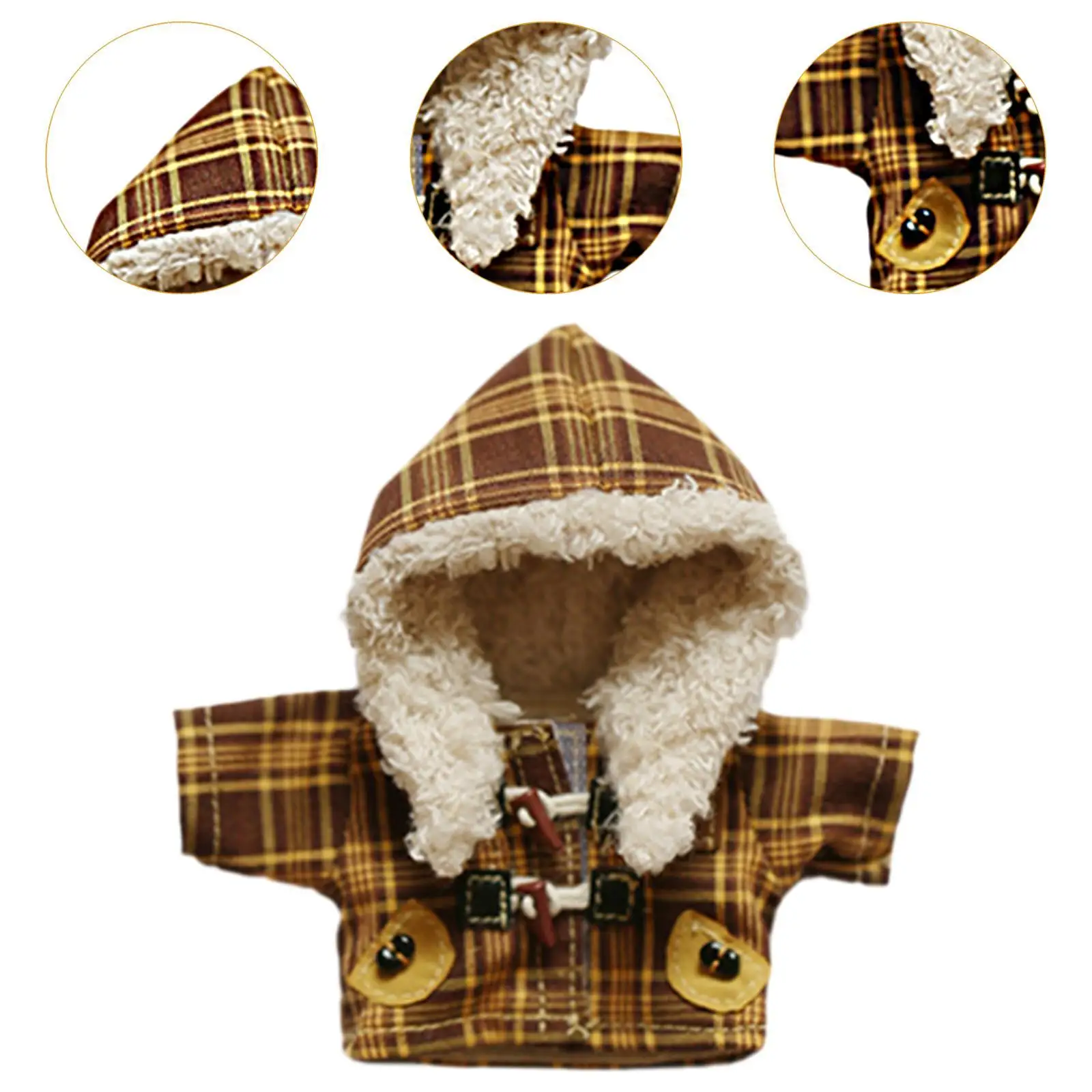 Doll Coat Miniature Clothes Accs, Handmade Clothing for 15cm Girl Dolls Dress up Halloween Gifts, New Year Gifts