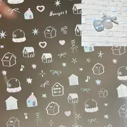 Pegatinas 3D relieve muñeco de nieve – Coreano cuadernos creativos