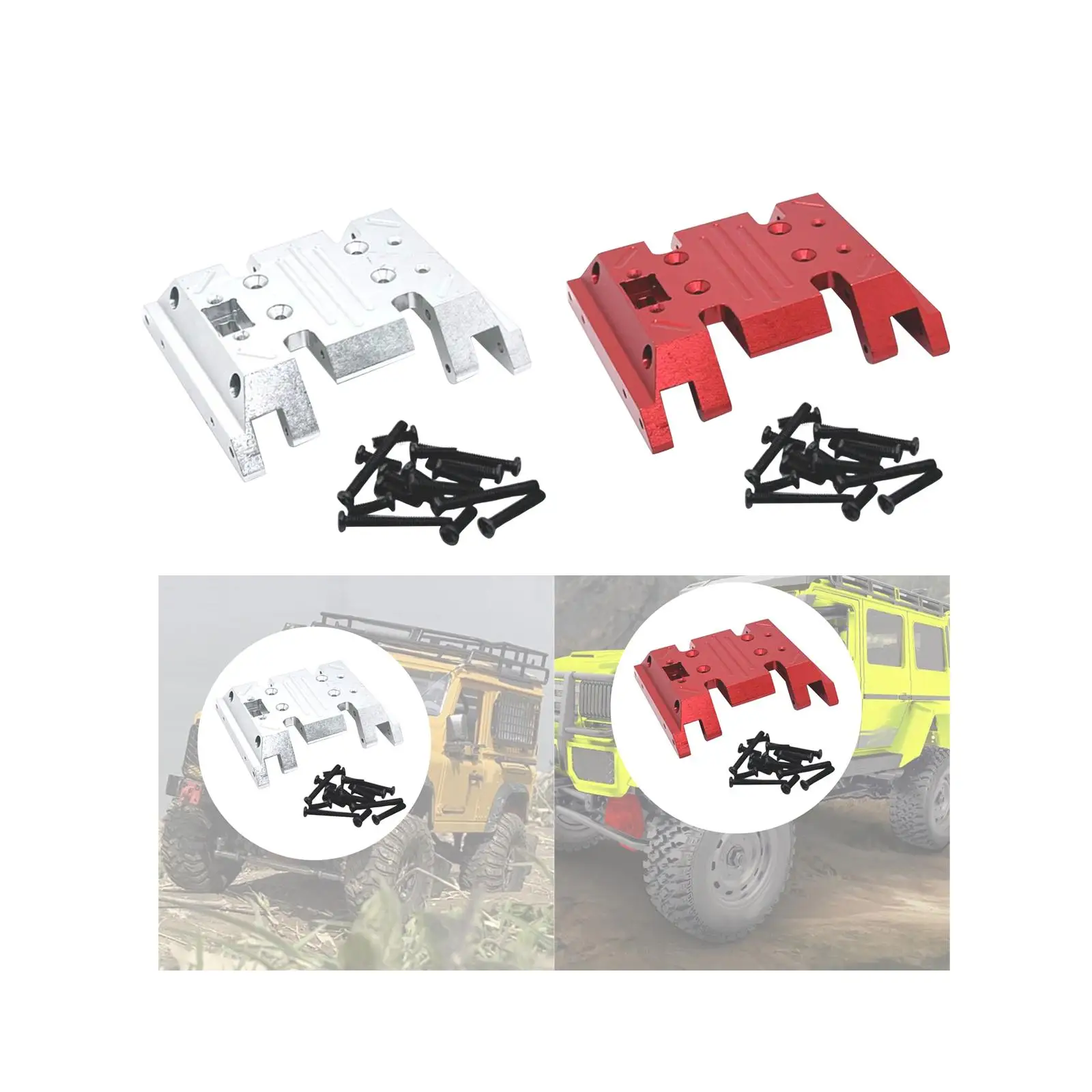 Gearbox Aluminium Center Mount Aluminium Skid Plate Spare Parts Transmissions Plates for MN128 MN86 MN86S 1/12 RC Model Car