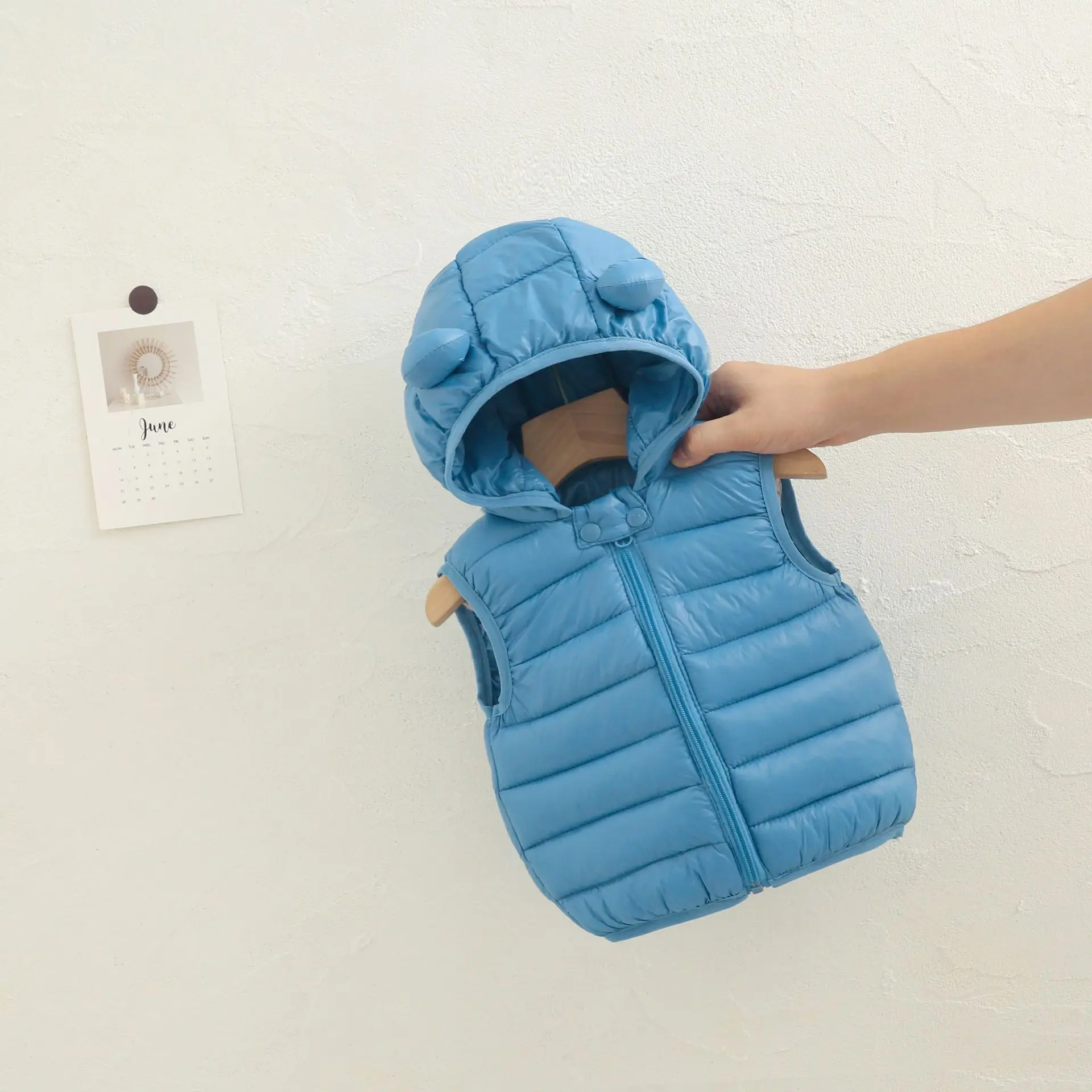 Chaleco de plumón para niños y niñas con capucha algodón – Otoño - imagen 3