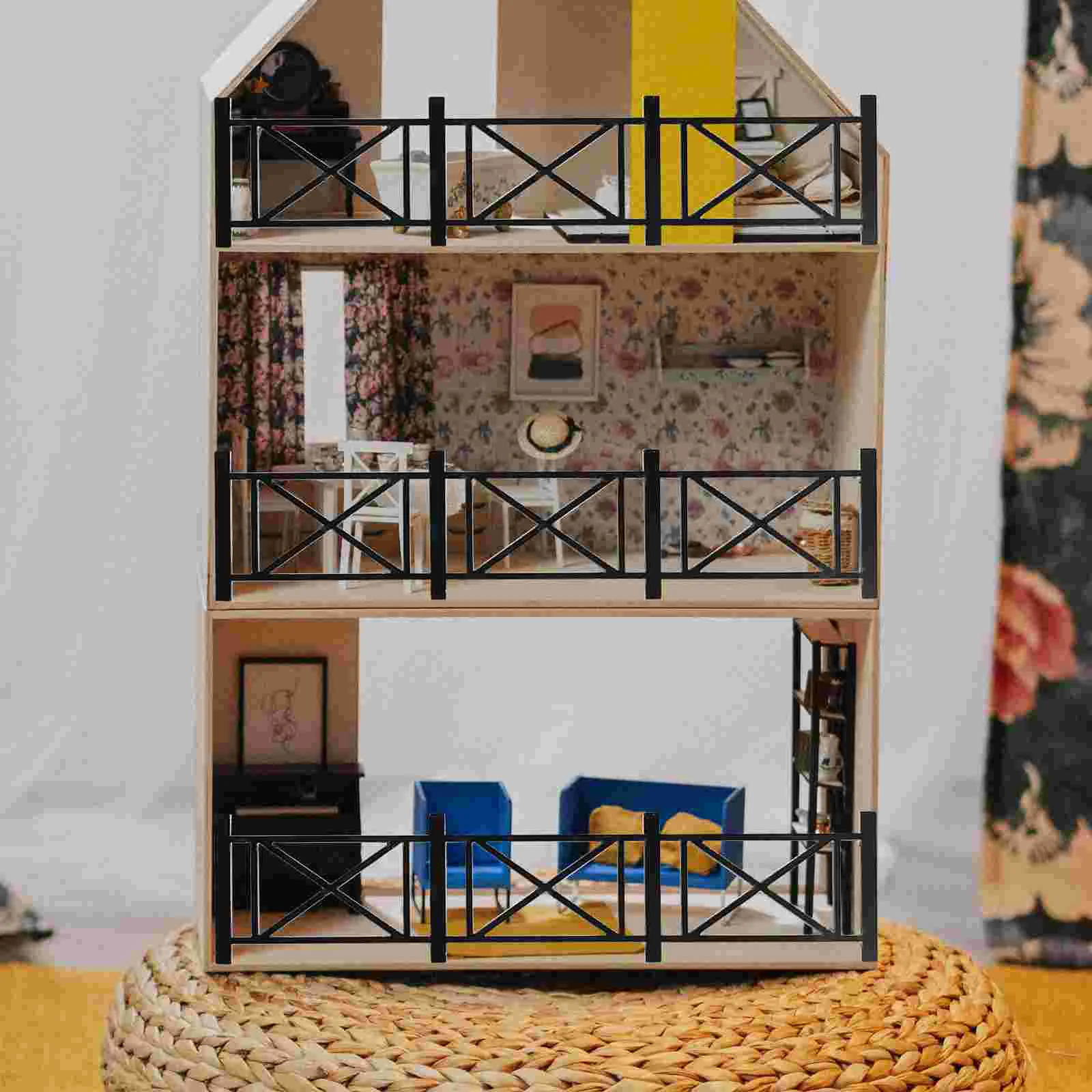 8 Uds. Modelo de barandilla, juguetes, decoración de valla de jardín, adorno de paisaje, accesorio en miniatura - imagen 5