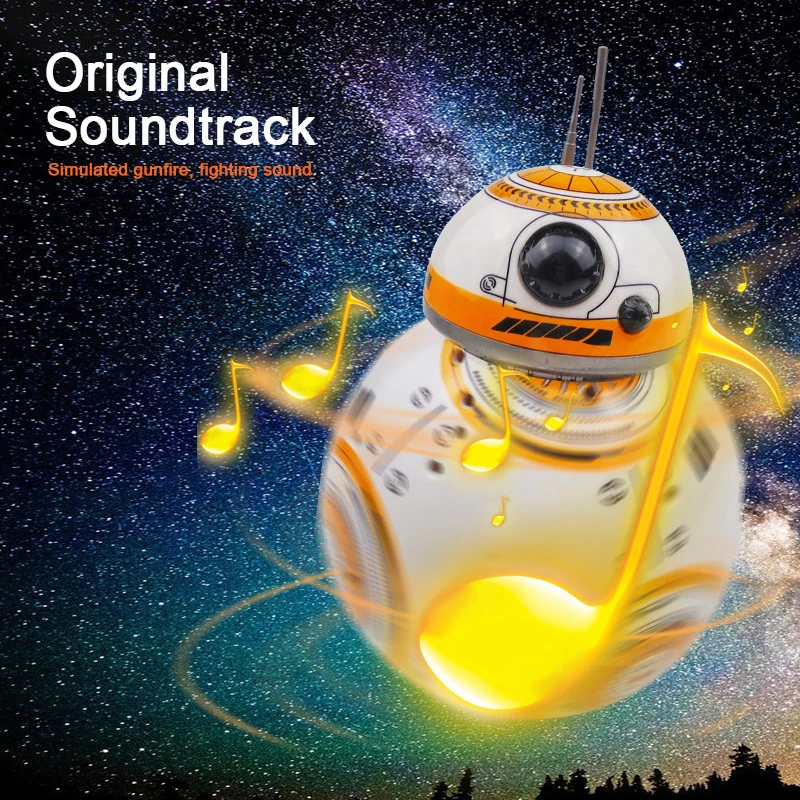 Robots inteligentes RC con Control remoto, figura de acción de 2,4G, bola droide con sonido, coche Robot RC, modelo eléctrico, juguetes, regalo para niños - imagen 4