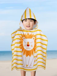 Toalla con capucha para niños – Estampado de animales marinos