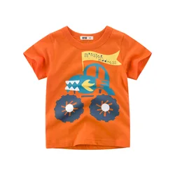 Camiseta infantil de algodón – Manga corta, estilo verano con dibujos