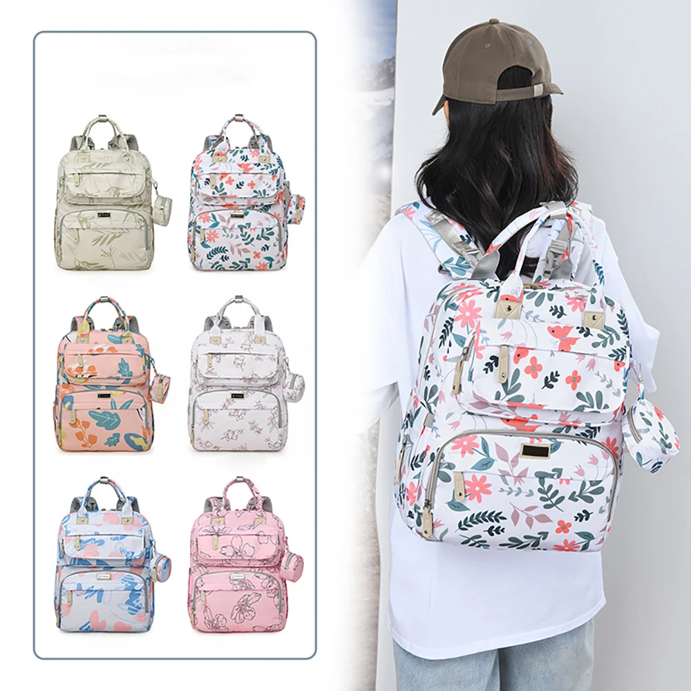 Bolsa organizadora de pañales para cochecito con bolsillo impermeable - imagen 3