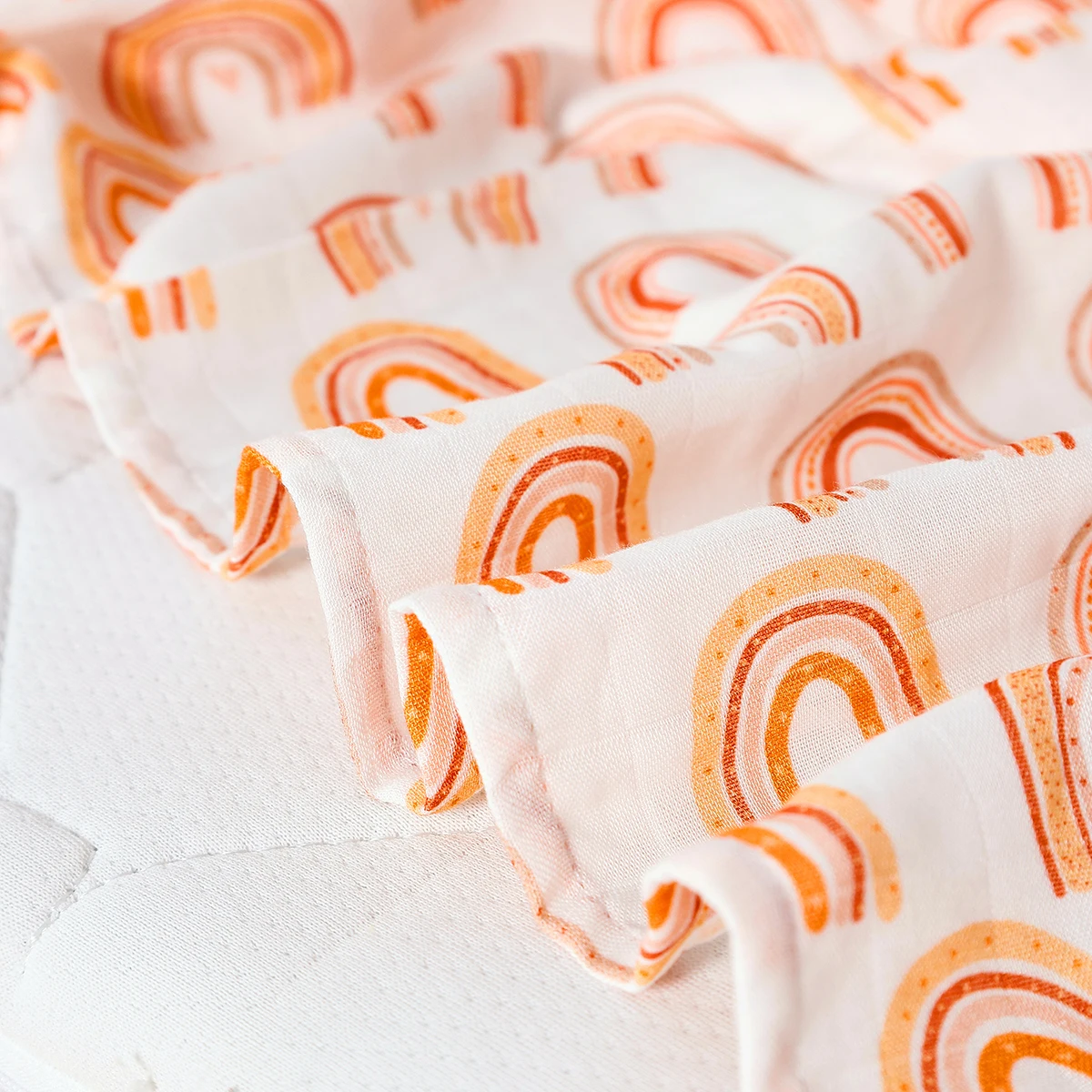 Elinfant-Juego de regalo de 4 Uds., mantas envolventes de muselina, algodón de bambú, suave y acogedor, 100% algodón, toalla de baño para bebé recién nacido - imagen 4