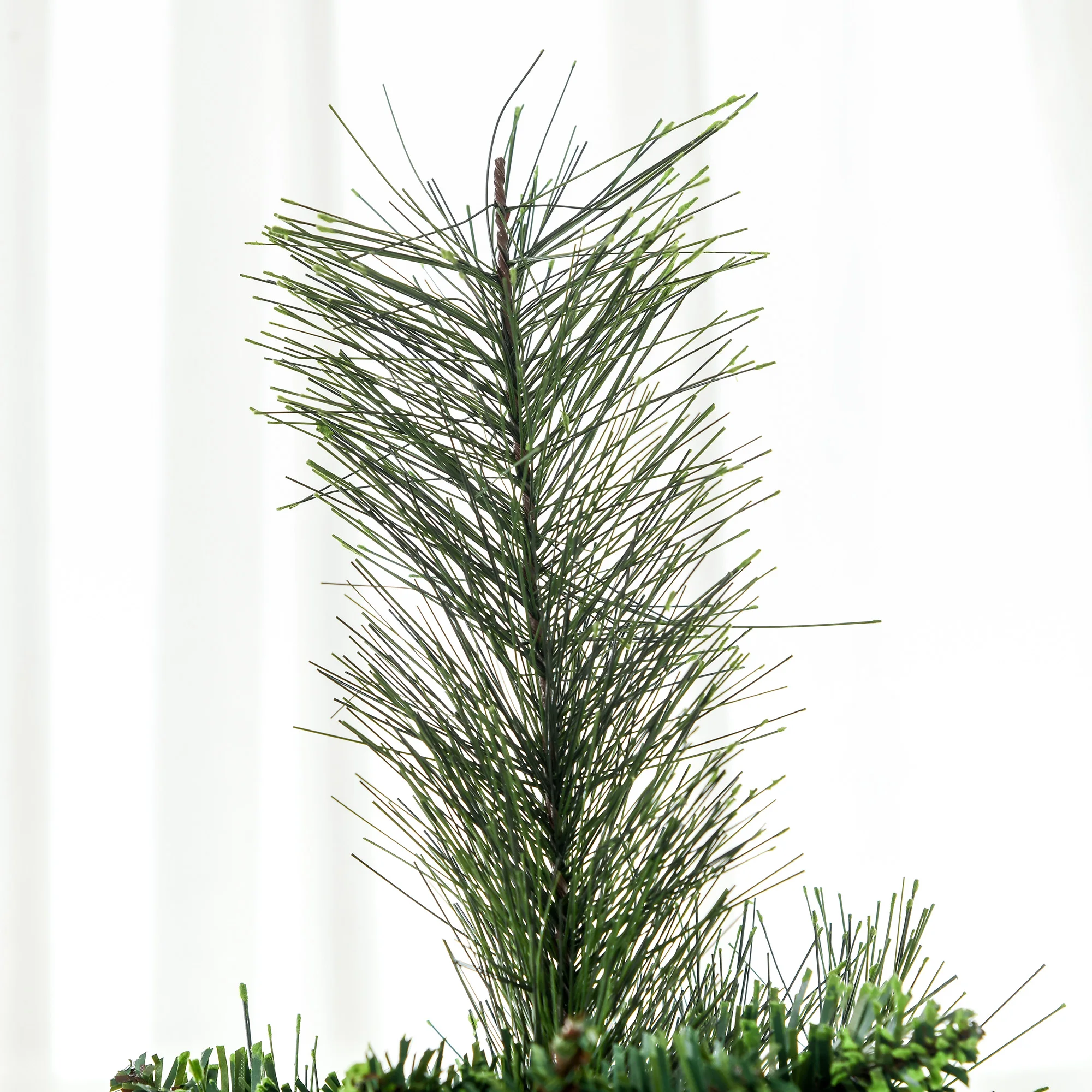 HOMCOM Árbol de Navidad Artificial de 180 cm Árbol Navideño con 618 Ramas Agujas de Pino Apertura Automática y Base Plegable de Acero Ø70x180 cm Verde - imagen 5