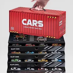 Coche carreras aleación con parking caja almacenaje regalo para niño