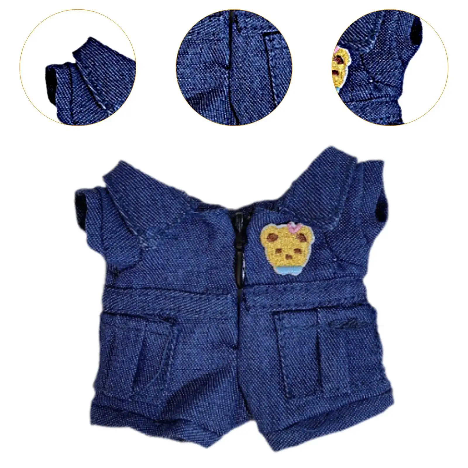 Doll Clothes for 15cm Plush Doll Soft Fashion Plush Doll Accessories DIY Photo Props Cute Doll Bear Coveall Doll Clothing