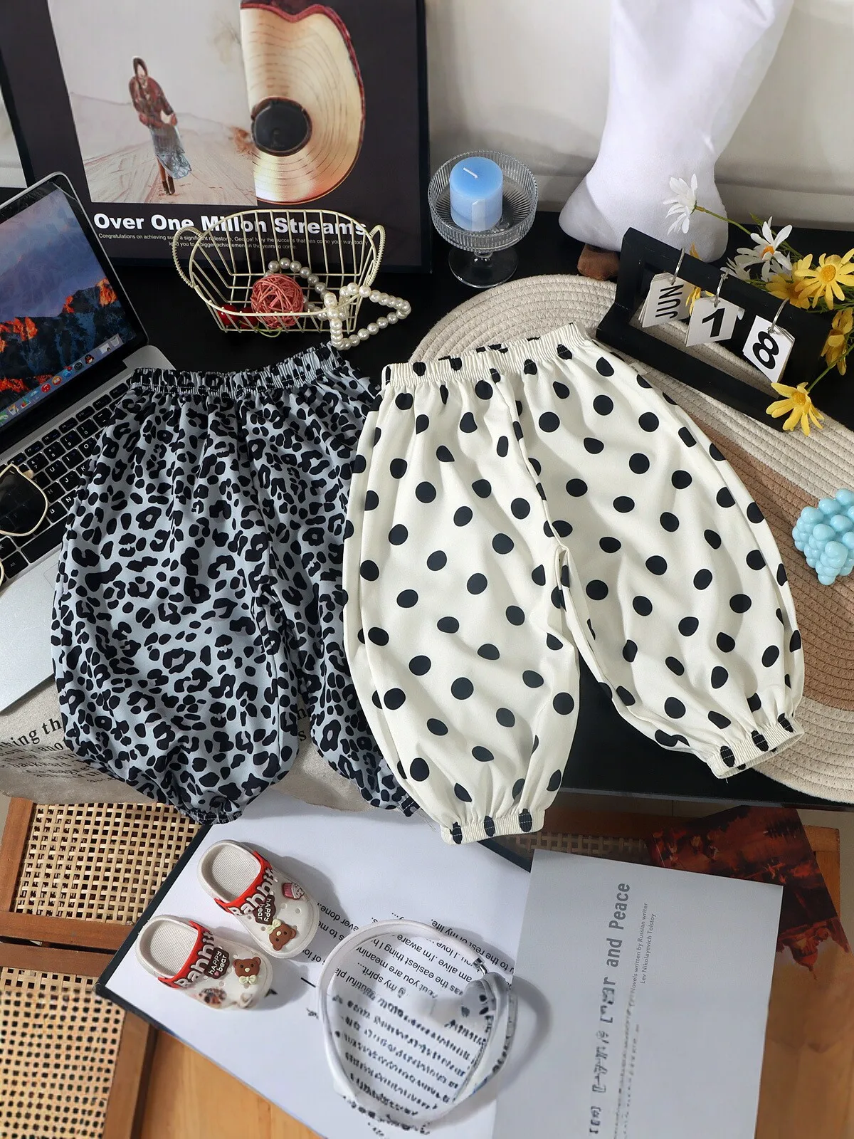 Pantalones de bebé con estampado de puntos estilo coreano para verano - imagen 2