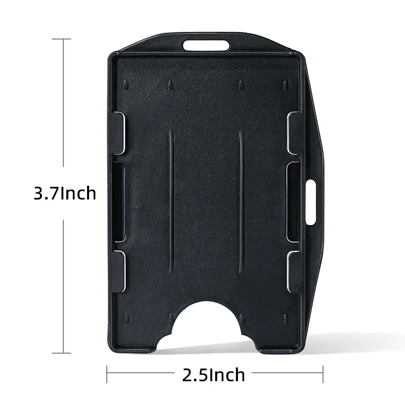 Portatarjetas de identificación de trabajo, funda protectora portátil, práctica, duradera, doble cara, plástico duro, suministros escolares y de oficina, 1 ud. - imagen 4