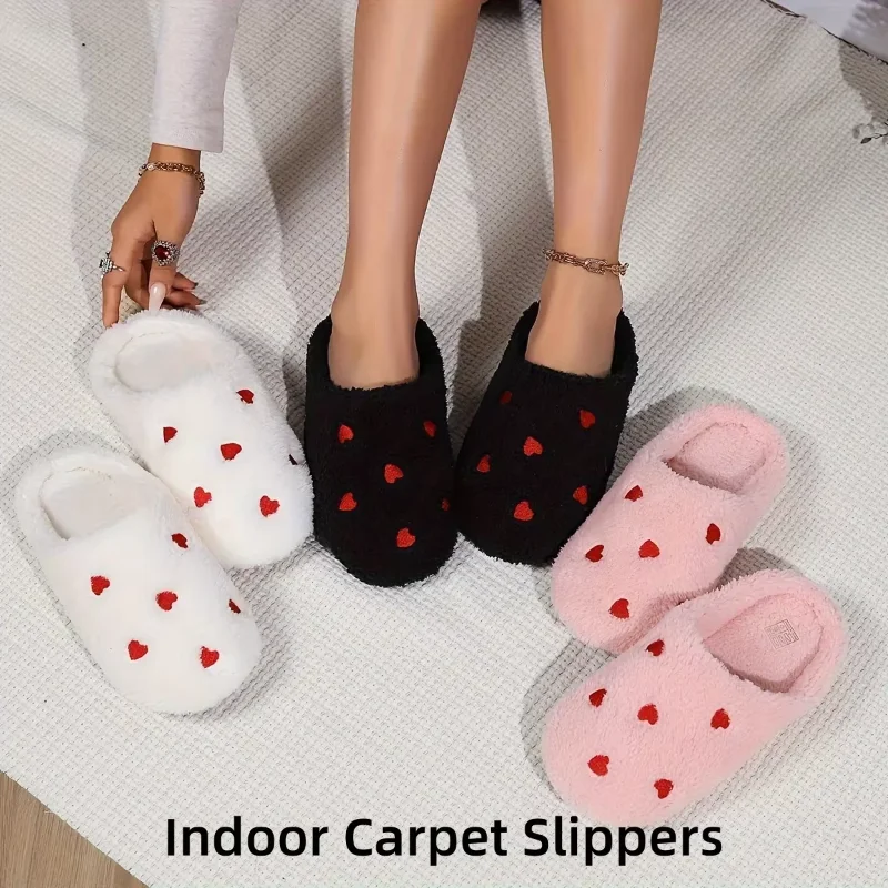 Zapatillas infantiles corazón suaves invierno – Silenciosas - imagen 3