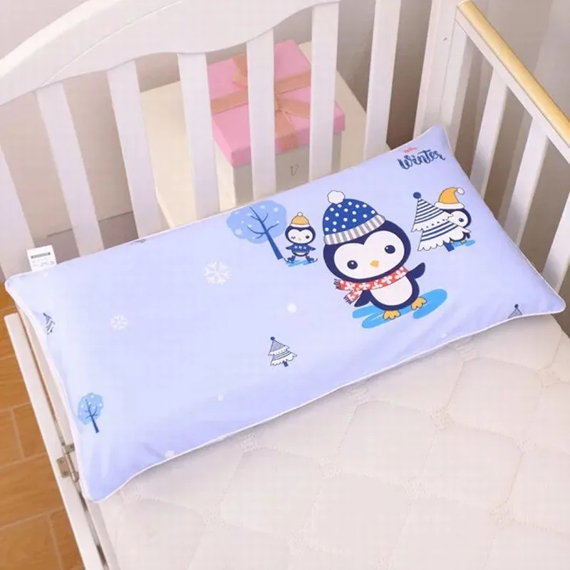 Funda de almohada para siesta con cremallera lateral de dibujos animados de 62x32CM, funda de almohada para cama de niños de algodón 100% para el hogar, funda de almohada para bebé para las cuatro estaciones - imagen 5