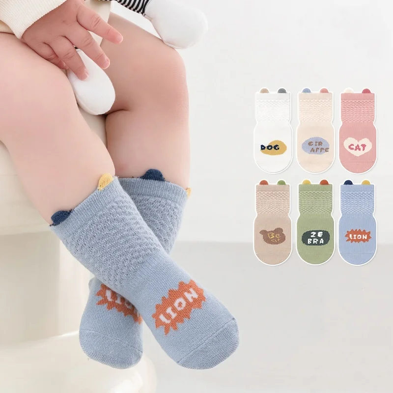 Calcetines para niños y niñas, calcetines antideslizantes a la moda para otoño y primavera, calcetines antideslizantes para el suelo del bebé y el hogar de 0 a 5 años - imagen 2