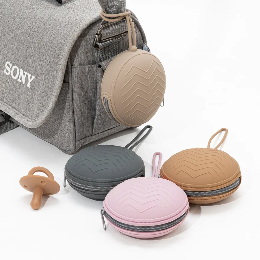Caja porta chupete para bebé, sin BPA, de silicona, portátil, contenedor para chupete, caja de almacenamiento para pezones, accesorios para bebé, 1 Uds. - imagen 3
